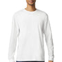 Gildan Mens Softstyle CVC Long Sleeve Crewneck T-Shirt - White - NEW