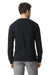 Gildan 67400 Mens Softstyle CVC Long Sleeve Crewneck T-Shirt Pitch Black Model Back