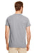 Gildan 8300/G830 Mens DryBlend Moisture Wicking Short Sleeve Crewneck T-Shirt w/ Pocket Heather Graphite Grey Model Back