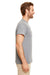 Gildan 8300/G830 Mens DryBlend Moisture Wicking Short Sleeve Crewneck T-Shirt w/ Pocket Heather Graphite Grey Model Side