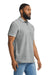 Gildan G858 Mens Double Pique Short Sleeve Polo Shirt Sport Grey Model Side