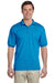 Gildan 8800/G880 Mens DryBlend Moisture Wicking Short Sleeve Polo Shirt Sapphire Blue Model Front