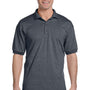 Gildan Mens DryBlend Moisture Wicking Short Sleeve Polo Shirt - Heather Dark Grey