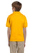 Gildan 8800B/G880B Youth DryBlend Moisture Wicking Short Sleeve Polo Shirt Gold Model Back