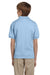 Gildan 8800B/G880B Youth DryBlend Moisture Wicking Short Sleeve Polo Shirt Light Blue Model Back