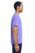 ComfortWash By Hanes GDH150 Mens Short Sleeve Crewneck T-Shirt w/ Pocket Lavender Purple Model Side