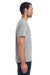 ComfortWash By Hanes GDH150 Mens Short Sleeve Crewneck T-Shirt w/ Pocket Concrete Grey Model Side