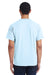 ComfortWash By Hanes GDH150 Mens Short Sleeve Crewneck T-Shirt w/ Pocket Soothing Blue Model Back