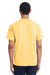 ComfortWash By Hanes GDH150 Mens Short Sleeve Crewneck T-Shirt w/ Pocket Summer Squash Yellow Model Back