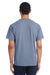 ComfortWash By Hanes GDH150 Mens Short Sleeve Crewneck T-Shirt w/ Pocket Saltwater Blue Model Back