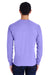 ComfortWash By Hanes GDH250 Mens Long Sleeve Crewneck T-Shirt w/ Pocket Lavender Purple Model Back