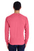 ComfortWash By Hanes GDH250 Mens Long Sleeve Crewneck T-Shirt w/ Pocket Crimson Fall Model Back