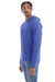 ComfortWash By Hanes GDH280 Mens Jersey Long Sleeve Hooded T-Shirt Hoodie Deep Forte Blue Model 3q