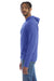 ComfortWash By Hanes GDH280 Mens Jersey Long Sleeve Hooded T-Shirt Hoodie Deep Forte Blue Model Side