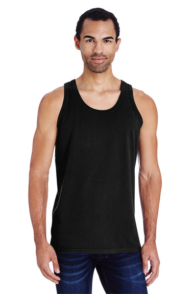 ComfortWash By Hanes GDH300 Mens Tank Top Black Model Front