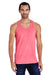 ComfortWash By Hanes GDH300 Mens Tank Top Coral Craze Pink Model Front