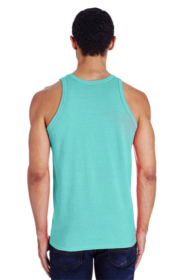 ComfortWash By Hanes GDH300 Mens Tank Top Mint Green Model Back