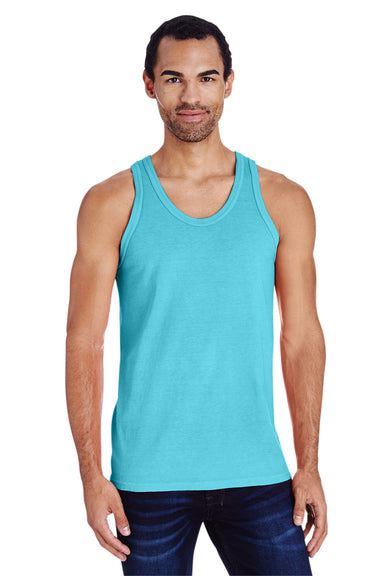 ComfortWash By Hanes GDH300 Mens Tank Top Freshwater Blue Model Front