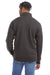 ComfortWash By Hanes GDH425 Mens 1/4 Zip Sweatshirt Railroad Grey Model Back