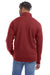 ComfortWash By Hanes GDH425 Mens 1/4 Zip Sweatshirt Cayenne Red Model Back