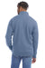 ComfortWash By Hanes GDH425 Mens 1/4 Zip Sweatshirt Saltwater Blue Model Back