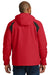 Port Authority J304 Mens All Season II Waterproof Full Zip Hooded Jacket True Red/Black Model Back