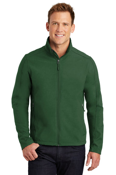 Port Authority J317/TLJ317 Mens Core Wind & Water Resistant Full Zip Jacket Forest Green Model Front