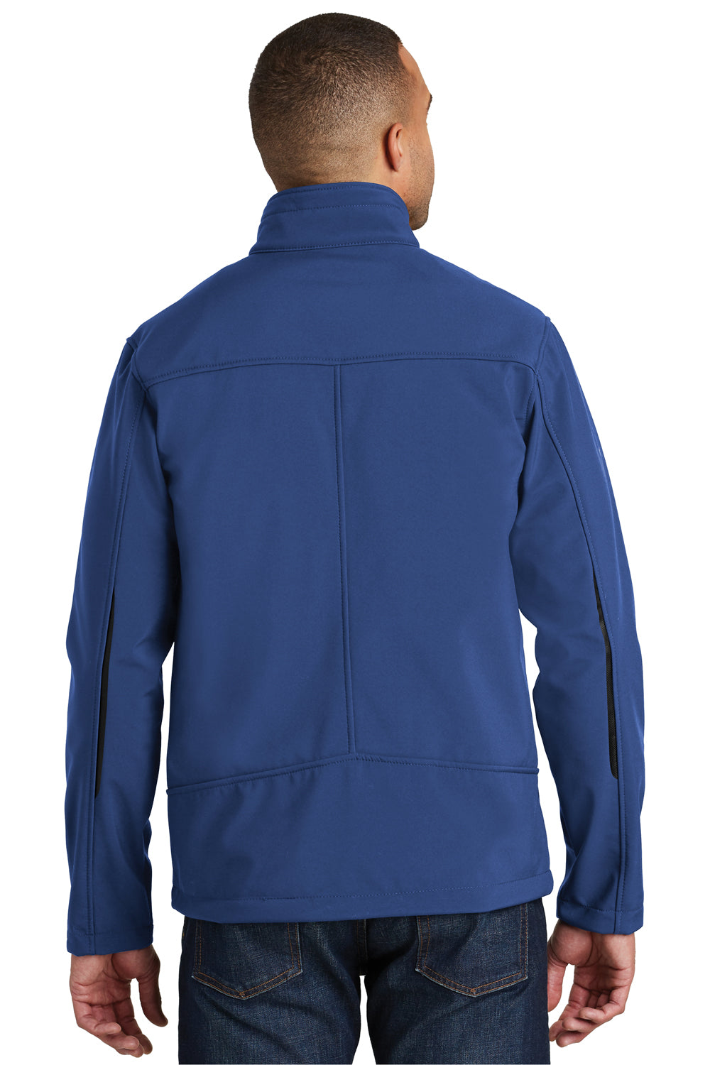 Port Authority J324 Mens Welded Wind & Water Resistant Full Zip Jacket Estate Blue Model Back