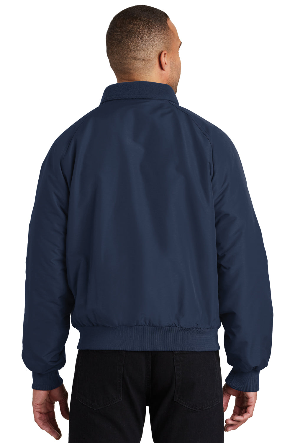 Port Authority J328/TLJ328 Mens Charger Wind & Water Resistant Full Zip Jacket True Navy Blue Model Back