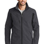 Port Authority Mens Wind & Water Resistant Full Zip Jacket - Battleship Grey/Black