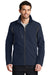 Port Authority J336 Mens Wind & Water Resistant Full Zip Jacket Dress Navy Blue/Battleship Grey Model Front