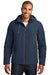 Port Authority J338 Mens Merge 3-in-1 Wind & Water Full Zip Hooded Jacket Dress Navy Blue/Steel Grey Model Front