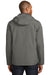 Port Authority J338 Mens Merge 3-in-1 Wind & Water Full Zip Hooded Jacket Rogue Grey/Steel Grey Model Back