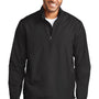 Port Authority Mens Zephyr Wind & Water Resistant 1/4 Zip Jacket - Black