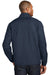 Port Authority J343 Mens Zephyr Wind & Water Resistant 1/4 Zip Jacket Dress Navy Blue Model Back