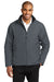 Port Authority J354 Mens Challenger II Wind & Water Resistant Full Zip Jacket Steel Grey/True Black Model Front