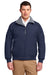 Port Authority J754/TLJ754 Mens Challenger Wind & Water Resistant Full Zip Jacket True Navy Blue/Heather Grey Model Front