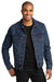 Port Authority J7620 Mens Stonewashed Denim Button Down Jacket Denim Blue Model Front