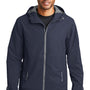 Port Authority Mens Northwest Slicker Waterproof Full Zip Hooded Jacket - Navy Blue