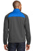 Port Authority J787 Mens Hybrid Wind & Water Resistant Full Zip Jacket Skydiver Blue/Steel Grey Model Back