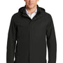 Port Authority Mens Collective Waterproof Full Zip Hooded Jacket - Deep Black