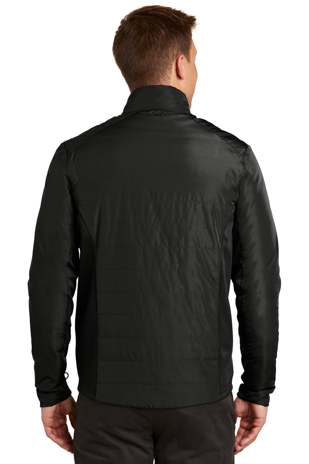 Port Authority J902 Mens Collective Wind & Water Resistant Full Zip Jacket Deep Black Model Back