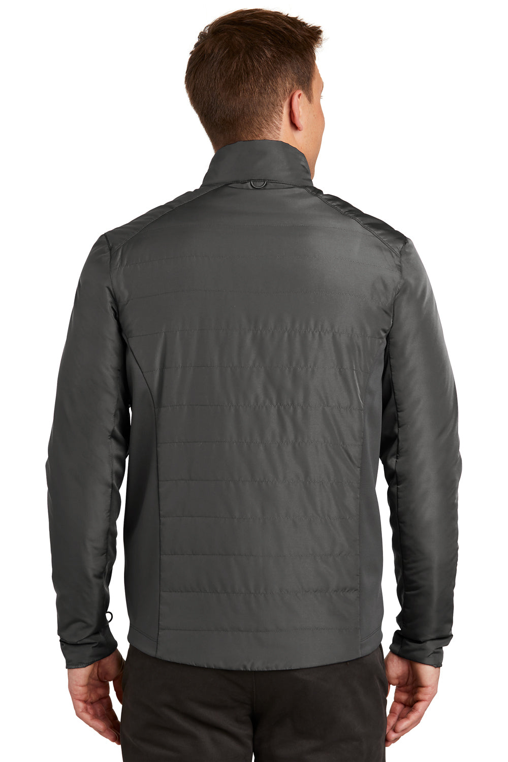 Port Authority J902 Mens Collective Wind & Water Resistant Full Zip Jacket Graphite Grey Model Back