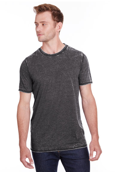 J America JA8115/8115 Mens Vintage Zen Jersey Short Sleeve Crewneck T-Shirt Dark Smoke Grey Model Front