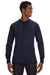 J America JA8244/8244 Mens Vintage Brushed Jersey Long Sleeve Henley T-Shirt Vintage Navy Blue Model Front