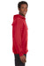 J America JA8830/8830 Mens Sport Lace Hooded Sweatshirt Hoodie w/ Pouch Pocket Red Model Side