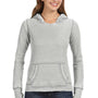 J America Womens Zen Burnout Fleece Hooded Sweatshirt Hoodie w/ Pouch Pocket - Cement Grey