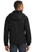 Sport-Tek JST73/TJST73 Mens Water Resistant Full Zip Hooded Jacket Black Model Back