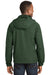 Sport-Tek JST73/TJST73 Mens Water Resistant Full Zip Hooded Jacket Forest Green Model Back