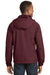 Sport-Tek JST73/TJST73 Mens Water Resistant Full Zip Hooded Jacket Maroon Model Back